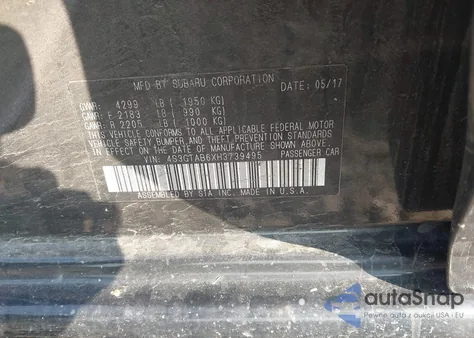 2017 Subaru Impreza 2.0I Premium из США, поврежденный, VIN 4S3GTAB6XH3739495